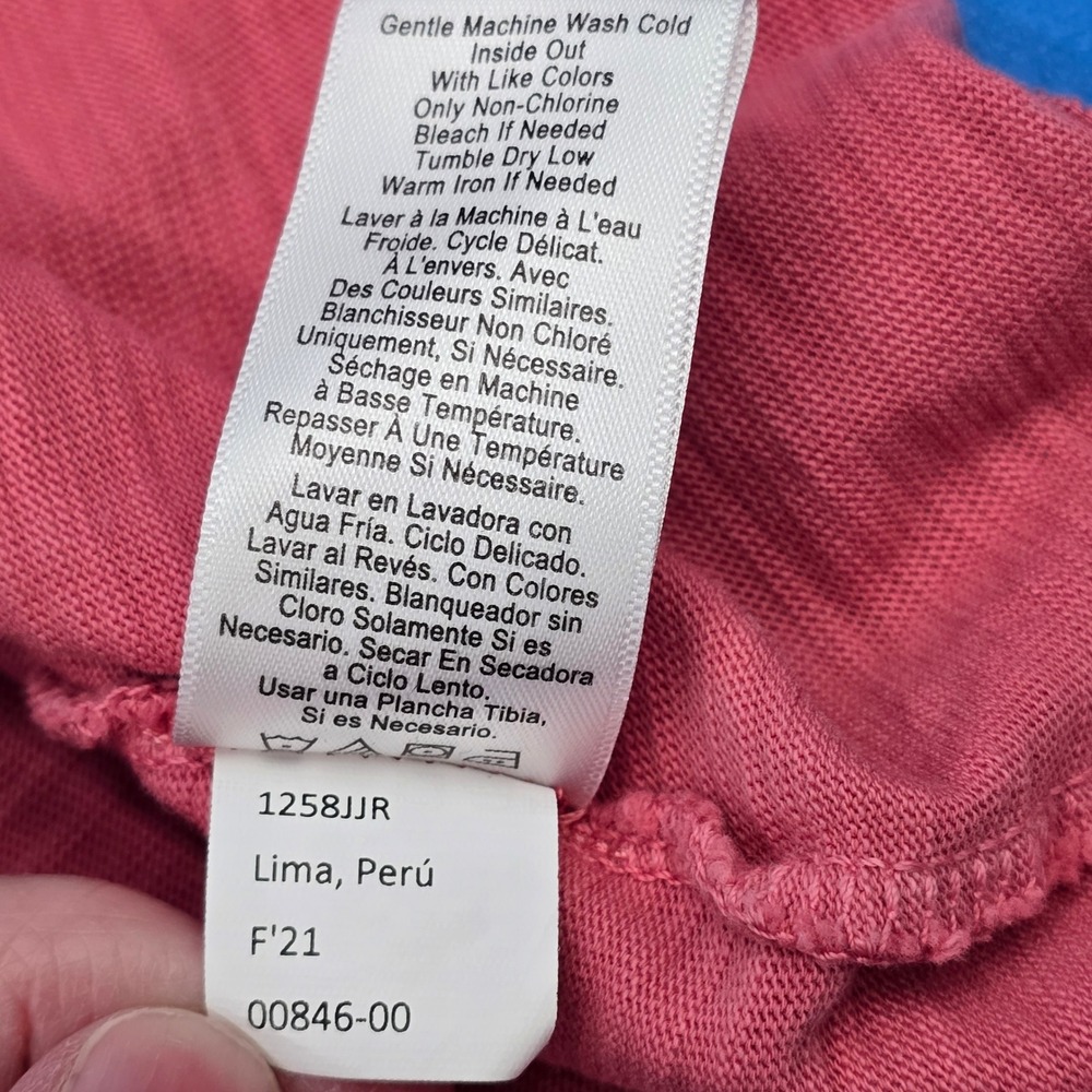 Nation LTD Lima Puff Sleeve Top Coral Pink Slub Cotton Womens Medium 1258JJR - Picture 7 of 7